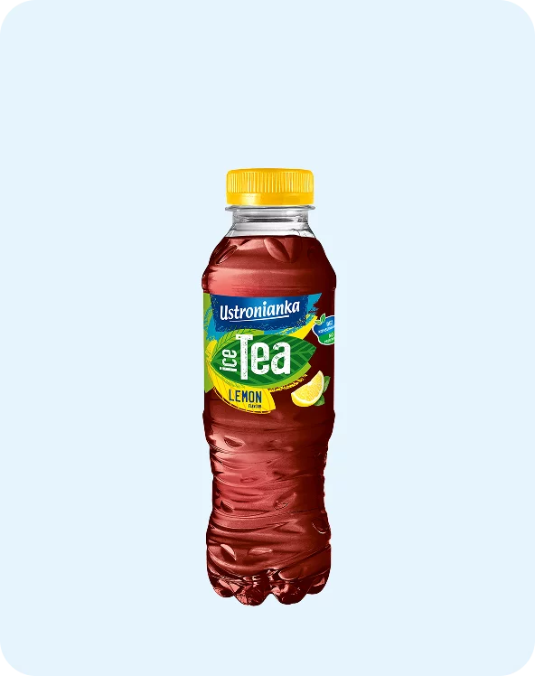 Ice tea black with lemon flavour non-carbonated