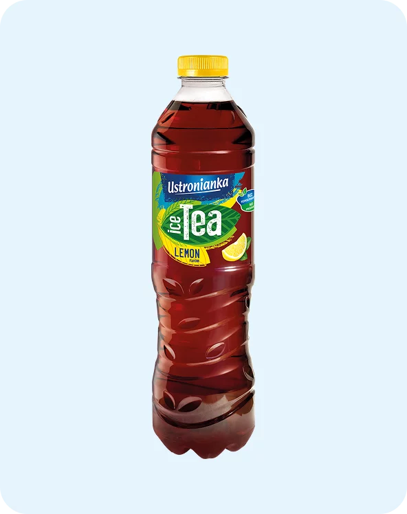 Ice tea black with lemon flavour non-carbonated